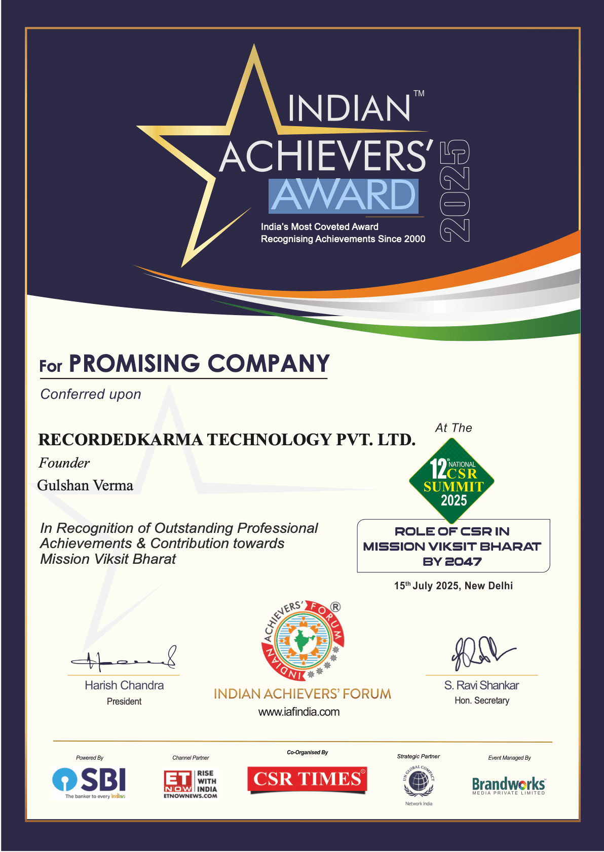 Most-Promising-company-award