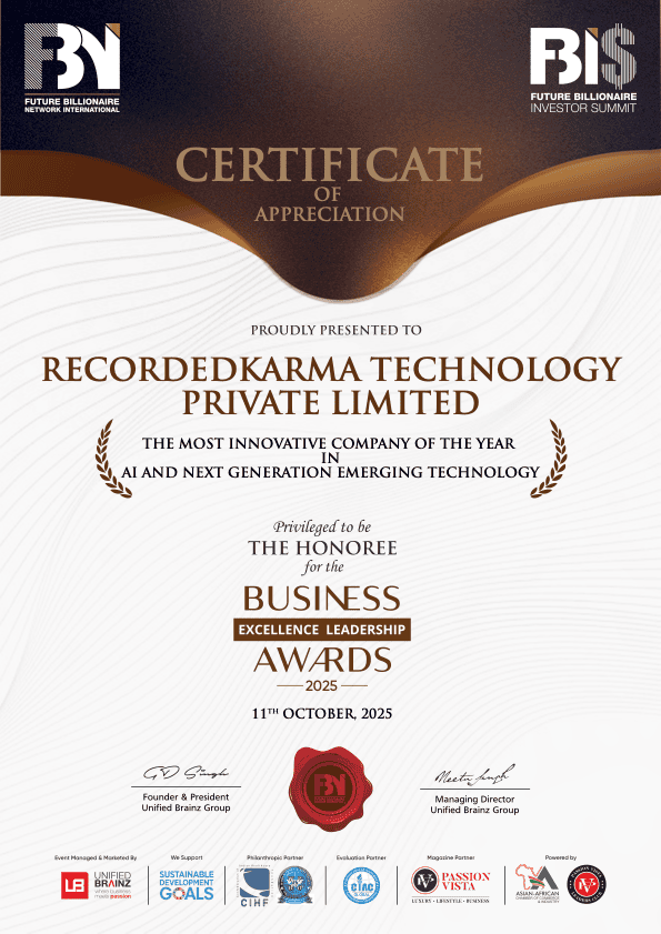 Recordedkarma-Most-Innovative-Company-AI